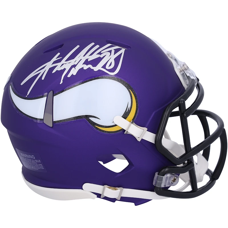 Casque Riddell Speed Mini autographié par Adrian Peterson des Minnesota Vikings