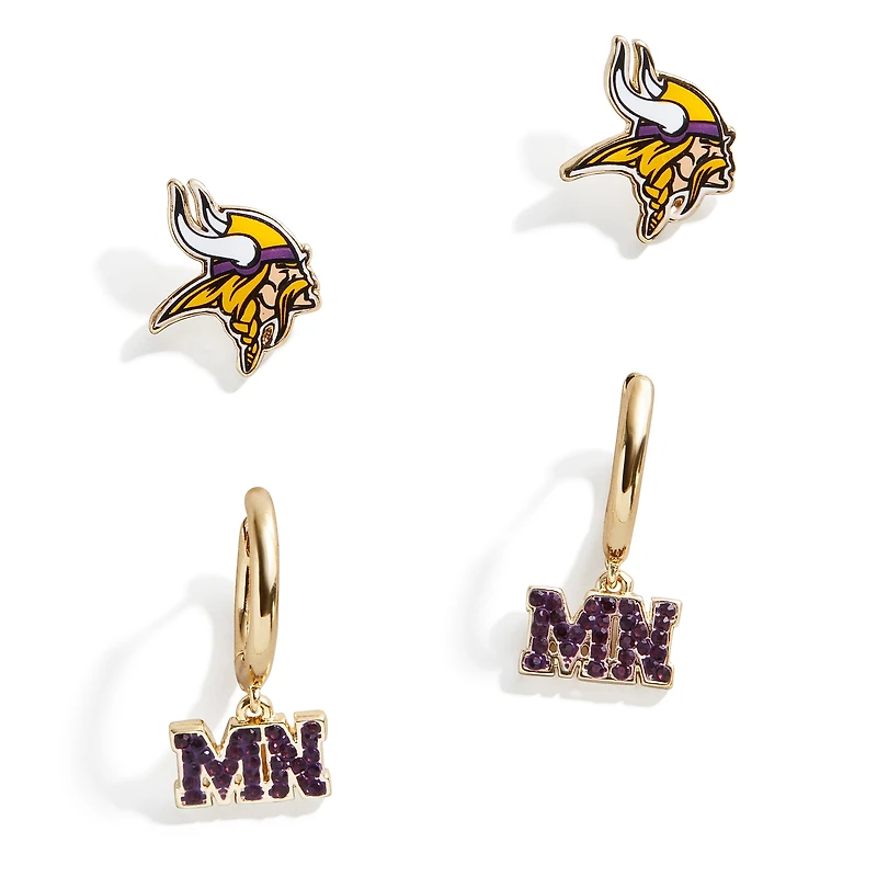 Ensemble de boucles d'oreilles BaubleBar Minnesota Vikings