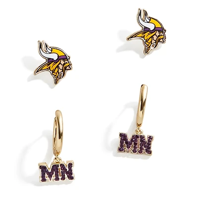 Ensemble de boucles d'oreilles BaubleBar Minnesota Vikings