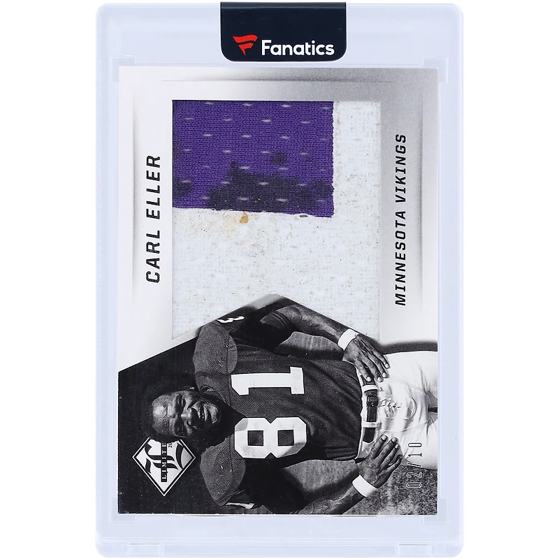 Carl Eller Minnesota Vikings 2013 Panini Limited Jumbo Jersey Dual-Color Relic #2 #2/10 Card