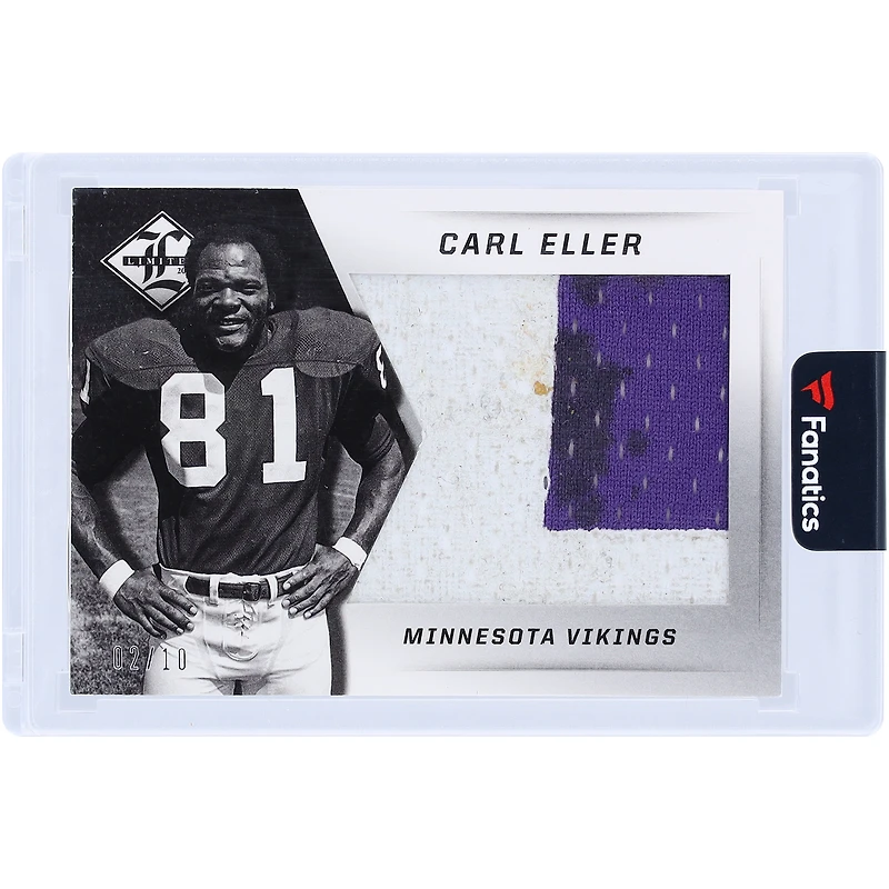 Carl Eller Minnesota Vikings 2013 Panini Limited Jumbo Jersey Dual-Color Relic #2 #2/10 Card