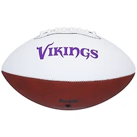Cris Carter & Daunte Culpepper Minnesota Vikings Autographed Franklin White Panel Football