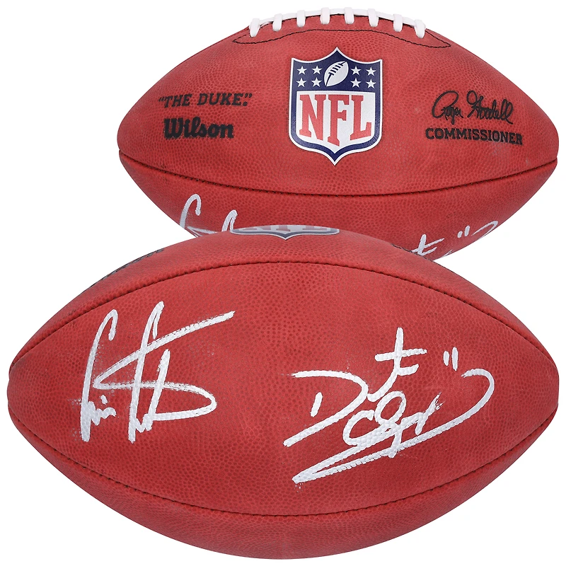 Cris Carter & Daunte Culpepper Minnesota Vikings Autographed Wilson Duke Full Color Football