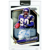 Cris Carter Minnesota Vikings Autographed 2025 Panini Prizm Black Silver Prizm #68 Card
