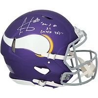 Cris Carter Minnesota Vikings Autographed Riddell 2023 Alternate Tribute Speed Authentic Helmet with "All I Do is Catch TDs" Inscription