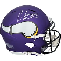Casque Riddell Speed ​​Authentic autographié par Cris Carter, joueur des Vikings du Minnesota