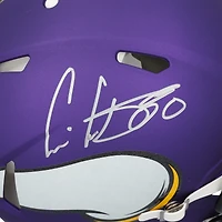 Casque Riddell Speed ​​Authentic autographié par Cris Carter, joueur des Vikings du Minnesota