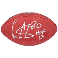 Cris Carter Minnesota Vikings Autographed Wilson Duke Full Color Football with "HOF 13" Inscription