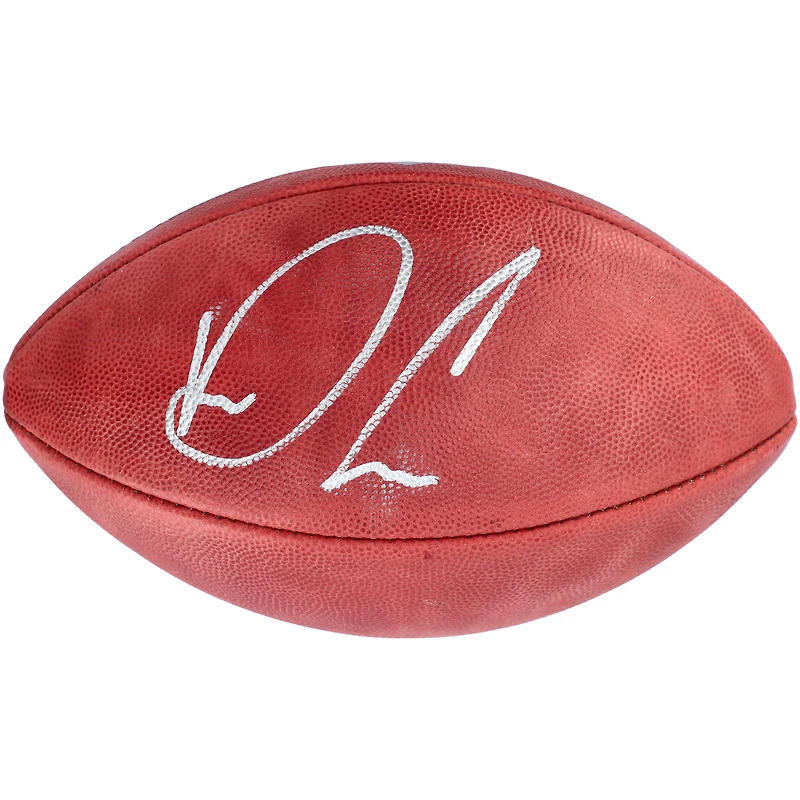 Ballon de football américain professionnel Wilson Duke en couleur, autographié par Dalvin Cook (Minnesota Vikings)