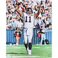 Daunte Culpepper Minnesota Vikings Autographed 16" x 20" Hands Up in White Jersey Photograph
