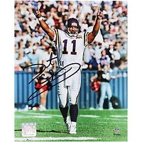 Daunte Culpepper Minnesota Vikings Autographed 8" x 10" Hands Up in White Jersey Photograph  