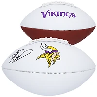 Ballon de football américain Franklin White Panel autographié par Daunte Culpepper, Minnesota Vikings