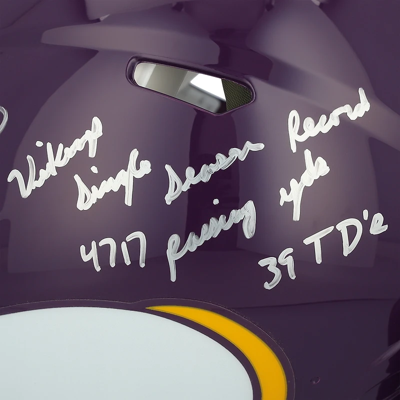 Casque Riddell authentique rétro Speed ​​1983-2001, autographié par Daunte Culpepper (Minnesota Vikings), avec inscriptions multiples