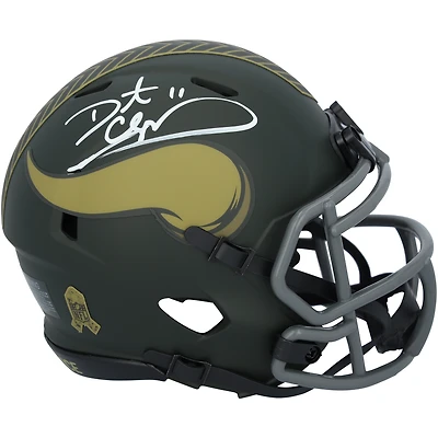 Daunte Culpepper Minnesota Vikings Autographed Riddell 2025 Salute To Service Speed Mini Helmet