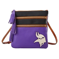 Dooney & Bourke Minnesota Vikings Infield Triple Zip Crossbody Purse