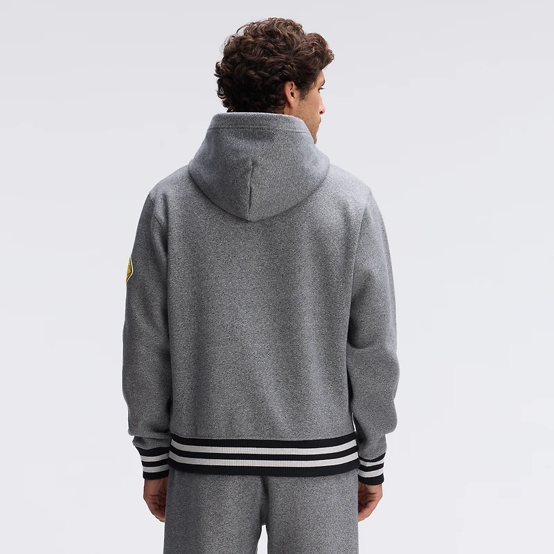 Sweat à capuche Fanatics Athletic gris chiné Minnesota Vikings Iconic bords en polaire