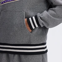 Sweat à capuche Fanatics Athletic gris chiné Minnesota Vikings Iconic bords en polaire