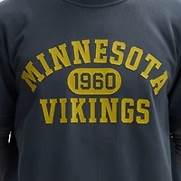 Sweat-shirt à manches courtes Fanatics Charcoal Minnesota Vikings IconicFleece