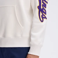 Sweat à capuche en polaire Fanatics Oatmeal Minnesota Vikings IconicFleece Letterman