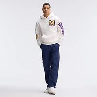 Sweat à capuche en polaire Fanatics Oatmeal Minnesota Vikings IconicFleece Letterman