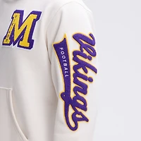 Sweat à capuche en polaire Fanatics Oatmeal Minnesota Vikings IconicFleece Letterman