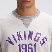 Sweat-shirt à poche en polaire Fanatics couleur avoine Minnesota Vikings Iconic.
