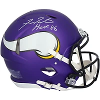 Casque Riddell Speed ​​authentique autographié par Fran Tarkenton des Vikings du Minnesota avec inscription « HOF 86 »
