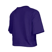 Girl's New Era Purple Minnesota Vikings Flip Sequin Boxy T-Shirt