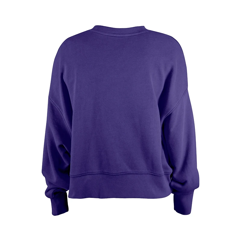 Sweat-shirt violet à paillettes pour fille New Era des Minnesota Vikings