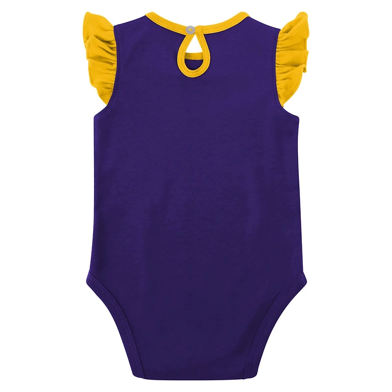 Girls Newborn & Infant Purple/Gold Minnesota Vikings Spread the Love 2-Pack Bodysuit Set