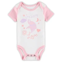 Girls Newborn & Infant White Minnesota Vikings Spreading Love Bodysuit and Tutu Leggings Set