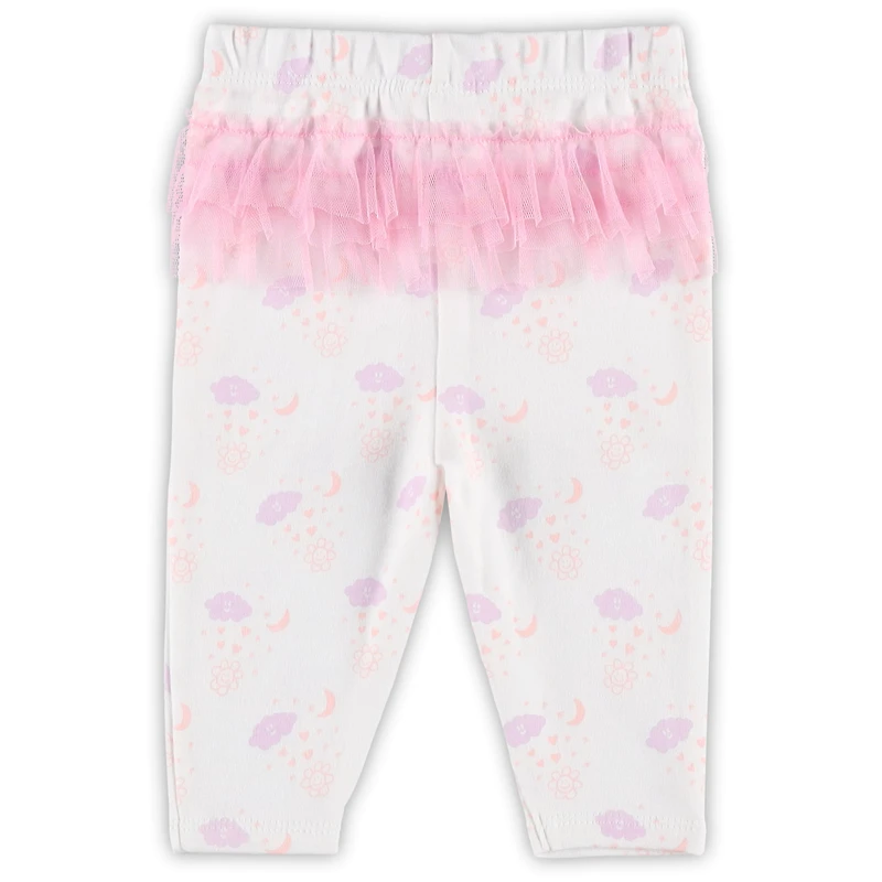 Girls Newborn & Infant White Minnesota Vikings Spreading Love Bodysuit and Tutu Leggings Set