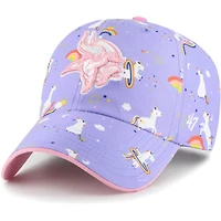 Bonnet réglable pour fille d'âge préscolaire '47 Lavande Minnesota Vikings Unicorn Clean Up