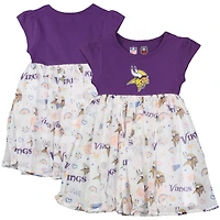 Robe de princesse violette pour petite fille, Wes et Willy, Vikings du Minnesota