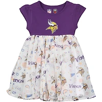 Robe de princesse violette pour petite fille, Wes et Willy, Vikings du Minnesota