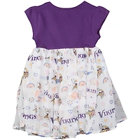 Robe de princesse violette pour petite fille, Wes et Willy, Vikings du Minnesota