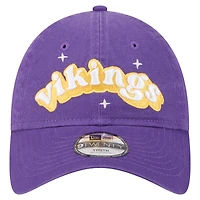 Casquette ajustable New Era violette pour jeunes filles des Minnesota Vikings Cheer 9TWENTY