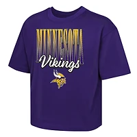 Girls Youth Outerstuff  Purple Minnesota Vikings Big City Boxy T-Shirt