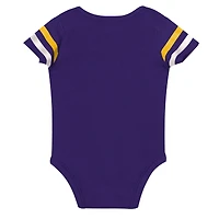 Infant & Newborn Outerstuff Minnesota Vikings Up One Three-Piece Bodysuit, Bib Booties Set