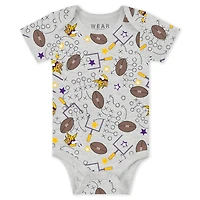 Infant & Newborn WEAR by Erin Andrews Minnesota Vikings Three-Piece Turn Me Around Bodysuits Pant Set