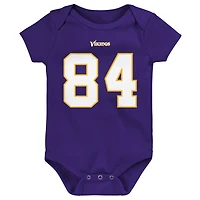 Body pour bébé Mitchell & Ness Randy Moss violet Minnesota Vikings Mainliner nom et numéro du joueur retraité
