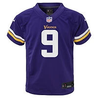 Maillot de jeu Nike violet J.J. McCarthy pour enfant des Vikings du Minnesota