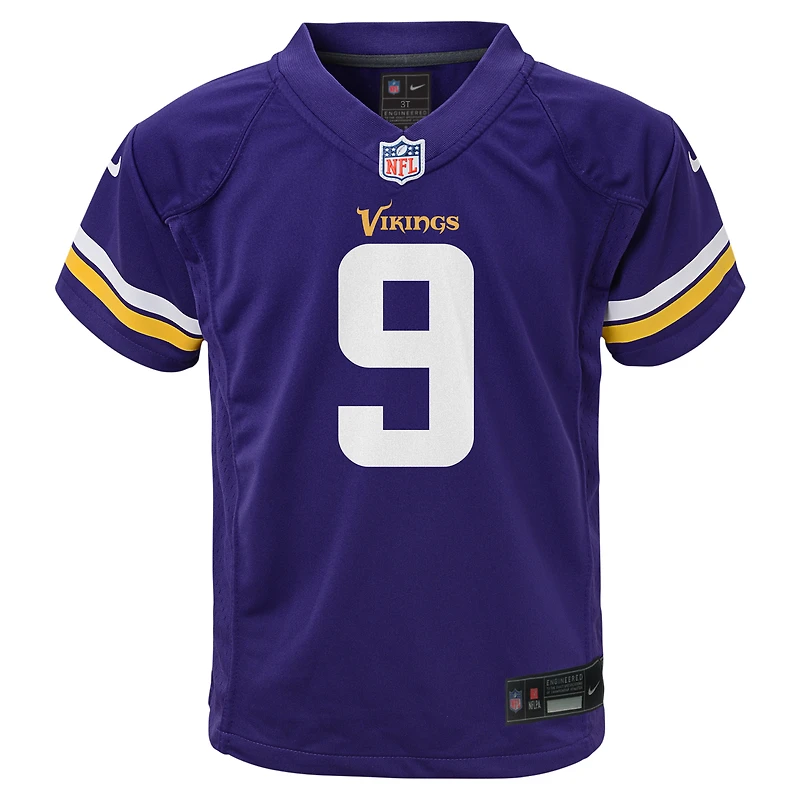 Maillot de jeu Nike violet J.J. McCarthy pour enfant des Vikings du Minnesota