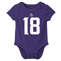 Infant Nike Justin Jefferson Purple Minnesota Vikings  Player Name & Number Bodysuit