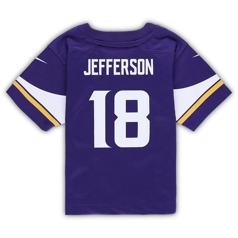 Maillot de jeu Nike Justin Jefferson violet pour enfant des Vikings du Minnesota