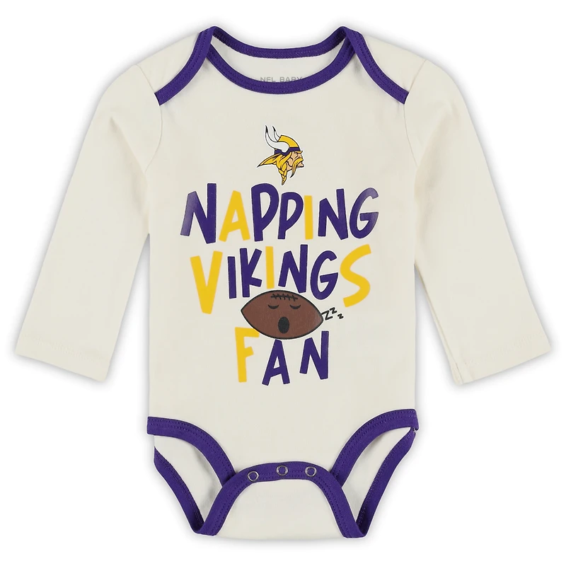 Ensemble trois pièces Little Champ des Vikings du Minnesota pour bébé Outerstuff