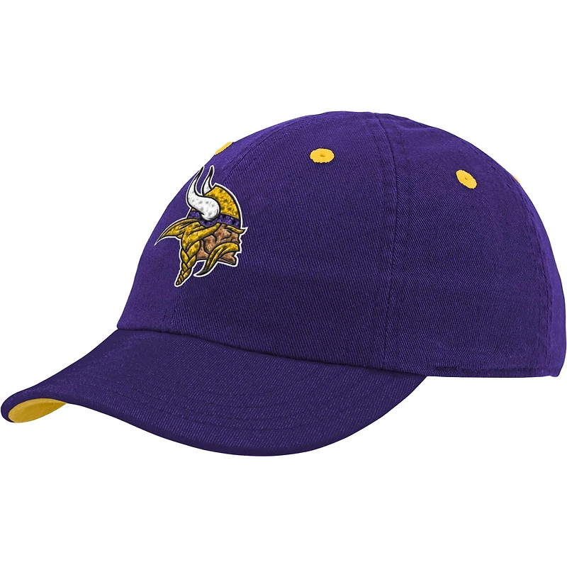 Casquette souple violette Minnesota Vikings Team Slouch Flex pour bébé
