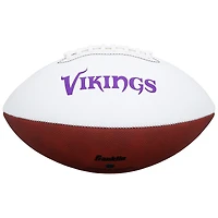 Ballon de football américain Franklin White Panel autographié par Jared Allen, Minnesota Vikings,