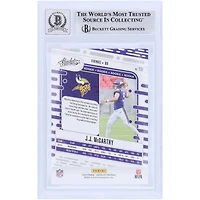 J.J. McCarthy Minnesota Vikings Autographed 2024 Panini Absolute #110 Beckett Fanatics Witnessed Authenticated 9/10 Rookie Card