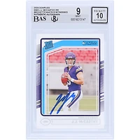 V106832 VIKE J.J. McCarthy Minnesota Vikings Autographié 2024 Panini Donruss #303 Beckett Fanatics Witnessed Authenticated 9/10 Rookie Card 9 J.J. McCarthy AUT PAA TRADING CARDS 45867 AUTTRC CA01F08302 #43